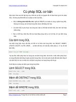 Cú pháp SQL cơ bản PDF cu phap sql co ban