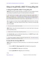 dong tu khuyet thieu used to trong tieng anh