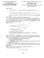 KỲ THI THỬ TUYỂN SINH VÀO 10 LẦN II Năm học 2017 - 2018 ĐỀ THI MÔN TOÁN