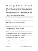 vi tri cua trang tu chi cach thuc trong tieng anh