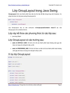 grouplayout trong java swing
