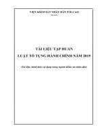 TÀI LIỆU TẬP HUẤN LUẬT TỐ TỤNG HÀNH CHÍNH NĂM 2015