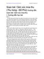 Soạn bài: Cảm xúc mùa thu của Đỗ Phủ | Soạn văn 10 hay nhất tại VietJack cam xuc mua thu