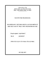 Bảo hiểm hưu trí theo pháp luật bảo hiểm xã hội việt nam từ thực tiễn thành phố hà nội (tt)