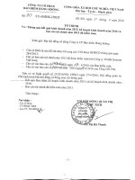 5. Tờ trình về KQKD năm 2015, KHKD năm 2016; báo cáo tài chính 2015.