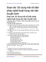 su dung mot so bien phap nghe thuat trong van ban thuyet minh