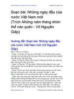 nhung ngay dau cua nuoc viet nam moi