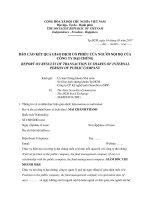 Báo cáo giao dịch cổ phiếu của người nội bộ Ông Mai Chánh Thành