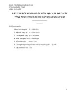 BẢN THUYẾT MINH đồ án môn học CHI TIẾT máy 1 (1)   copy