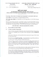 Biên bản và Nghị quyết Đại hội đồng cổ đông thường niên năm 2011 - VINACONEX Corporation Bien ban DHDCD 2011