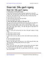 Soạn bài: Dấu gạch ngang | Soạn văn 7 hay nhất tại VietJack dau gach ngang