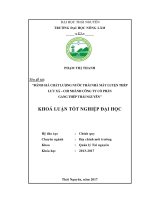 Đánh giá chất lượng nước thải nhà máy luyện thép lưu xá – chi nhánh công ty cổ phần gang thép thái nguyên 