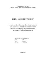TÌNH HÌNH VIÊM TỬ CUNG, VIÊM VÚ TRÊN HEO NÁI SAU KHI SINH VÀ CHỈ TIÊU SINH TRƯỞNG TRÊN HEO CON THEO MẸ TẠI TRẠI HEO HIỀN THOA HUYỆN ĐỨC LINH TỈNH BÌNH THUẬN