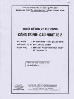 Bảng tính phân tích thuỷ nhiệt trụ tháp cầu nhật lệ 