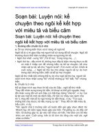 luyen noi ke chuyen theo ngoi ke ket hop voi mieu ta va bieu cam