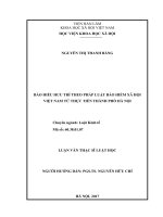 Bảo hiểm hưu trí theo pháp luật bảo hiểm xã hội Việt Nam từ thực tiễn thành phố Hà Nội (Luận văn thạc sĩ)