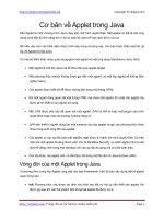 Cơ bản về Applet trong Java - 155 bài học Java miễn phí hay nhất PDF java applet basics