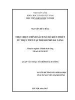 Thực hiện chính sách xổ số kiến thiết từ thực tiễn tại thành phố Đà Nẵng (LV thạc sĩ)