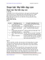 Soạn bài: Mẹ hiền dạy con | Soạn văn 6 hay nhất tại VietJack PDF me hien day con