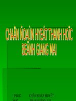 CHUẨN ĐOÁN HUYẾT THANH HỌC BỆNH GIANG MAI