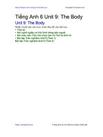 Unit 9 lớp 6: The Body | Giải bài tập Tiếng Anh 6 hay nhất tại VietJack PDF unit 9 the body