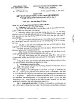 A04-Báo cáo của TGĐ về KQKD 2014 và KHKD 2015