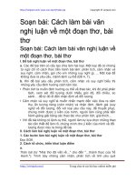 cach lam bai ban nghi luan ve mot doan tho bai tho