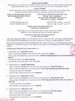 Thông Báo về việc Thay Đổi Nhân Sự HĐQT, Bổ Nhiệm Chức Danh Phó Tổng Giám Đốc, Kế Toán Trưởng Công ty