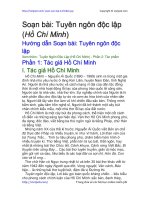 Soạn bài Tuyên ngôn độc lập Phần 1: Tác giả | Soạn văn 12 hay nhất tại VietJack tuyen ngon doc lap