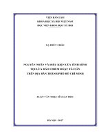 Nguyên nhân và điều kiện của tội lừa đảo chiếm đoạt tài sản trên địa bàn thành phố Hồ Chí Minh