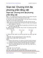 chuong trinh dia phuong phan tieng viet