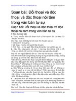 doi thoai va doc thoai va doc thoai noi tam trong van ban tu su