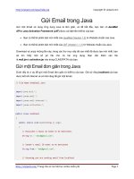 Gửi Email trong Java - 155 bài học Java miễn phí hay nhất PDF java sending email