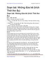 Soạn bài: Những đứa trẻ (trích Thời thơ ấu)| Soạn văn 9 hay nhất tại VietJack PDF nhung dua tre