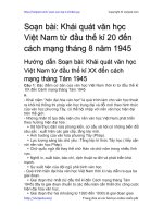 khai quat van hoc viet nam tu dau the ki 20 den cach mang thang 8 nam 1945