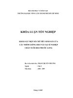 KHẢO SÁT MỘT SỐ CHỈ TIÊU SINH SẢN CỦA CÁC NHÓM GIỐNG HEO NÁI TẠI XÍ NGHIỆP CHĂN NUÔI HEO PHƯỚC LONG