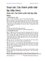 cac thanh phan biet lap tiep theo