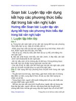 luyen tap van dung ket hop cac phuong thuc bieu dat trong bai van nghi luan