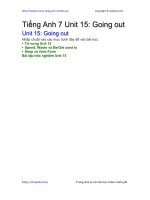 Unit 15 lớp 7: Going out | Giải bài tập Tiếng Anh 7 hay nhất tại VietJack PDF unit 15 going out