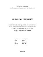ẢNH HƯỞNG CỦA CHẾ ĐỘ ĂN ĐẾN TĂNG TRƯỞNG VÀ HÀM LƯỢNG KÍCH THÍCH TỐ SINH DỤC TRÊN HEO HẬU BỊ CÁI YORKSHIRE THUẦN TẠI MỘT TRẠI CHĂN NUÔI CÔNG NGHIỆP