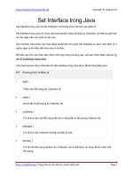 Set Interface trong Java - 155 bài học Java miễn phí hay nhất PDF java set interface