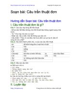 Soạn bài: Câu trần thuật đơn | Soạn văn 6 hay nhất tại VietJack PDF cau tran thuat don