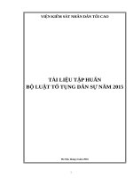 TÀI LIỆU TẬP HUẤN BỘ LUẬT TỐ TỤNG DÂN SỰ NĂM 2015