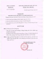 NQ HĐQT thông qua thời gian địa điểm tổ chức ĐHĐCĐ