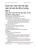 cach lam bai nghi luan ve mot van de tu tuong dao li