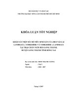 KHẢO SÁT MỘT SỐ CHỈ TIÊU SINH SẢN CỦA HEO NÁI LAI LANDRACE x YORKSHIRE VÀ YORKSHIRE x LANDRACE TẠI TRẠI CHĂN NUÔI HEO LONG THÀNH, HUYỆN LONG THÀNH TỈNH ĐỒNG NAI