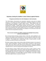 Business Joining the Coalition to End Violence against Women