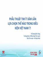 Giá trị thực sự của phẫu thuật tim mạch ít xâm lấn ở việt nam 