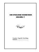 TÀI LIỆU TIẾNG ANH DAY THEM LOP 7 HK1 1