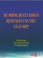 Dự phòng huyết khối ở bệnh nhân ung thư 